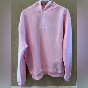Pink White Fox Oversized Hoodie